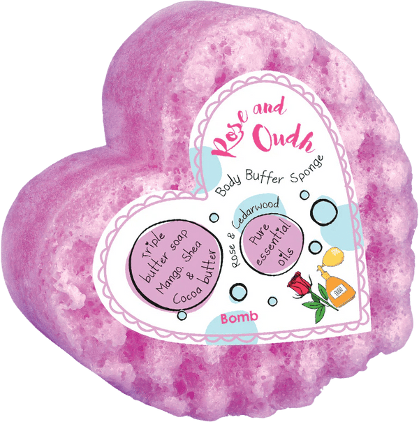 Rose & Oudh Body Buffer Shower Sponge