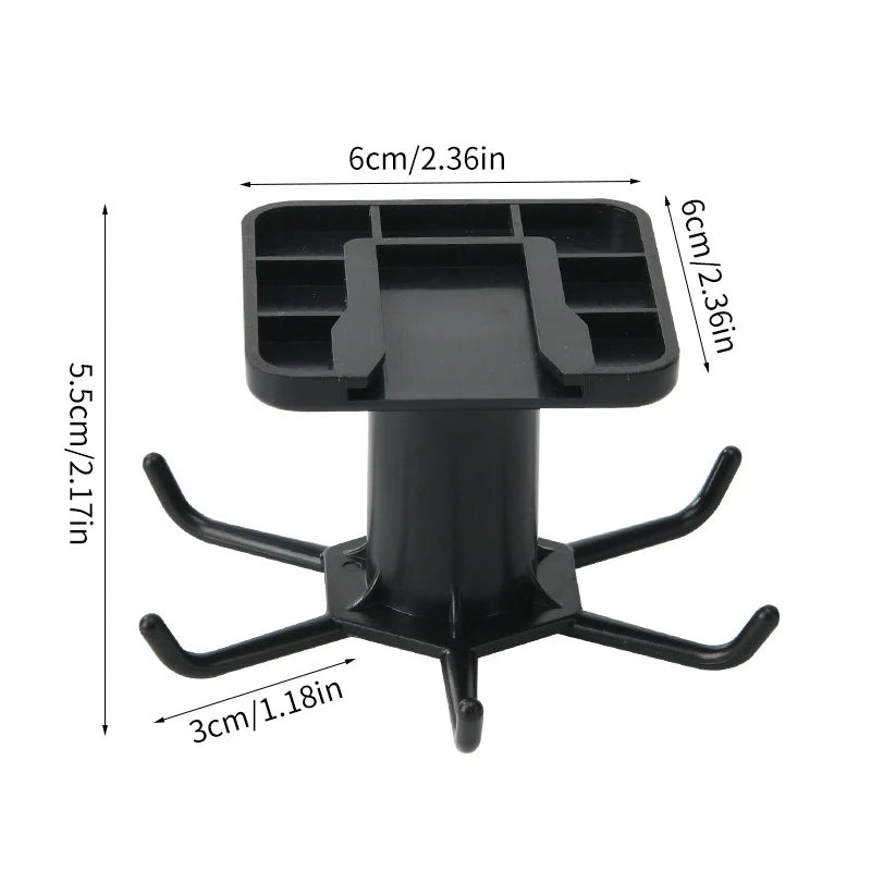 Wall-mounted kitchen hooks rack product dimensions: 6x6x5.5cm size guide with labeled measurements