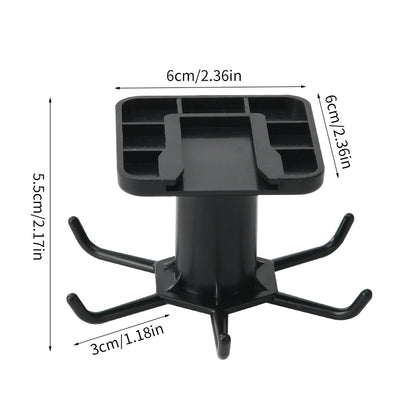 Wall-mounted kitchen hooks rack product dimensions: 6x6x5.5cm size guide with labeled measurements