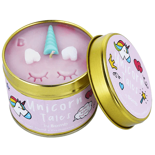 Unicorn Tales Tin Candle