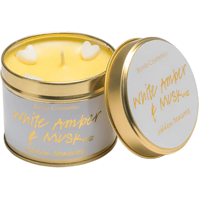 White Amber & Musk Tin Candle