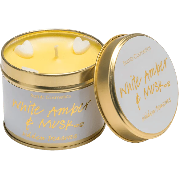 White Amber & Musk Tin Candle